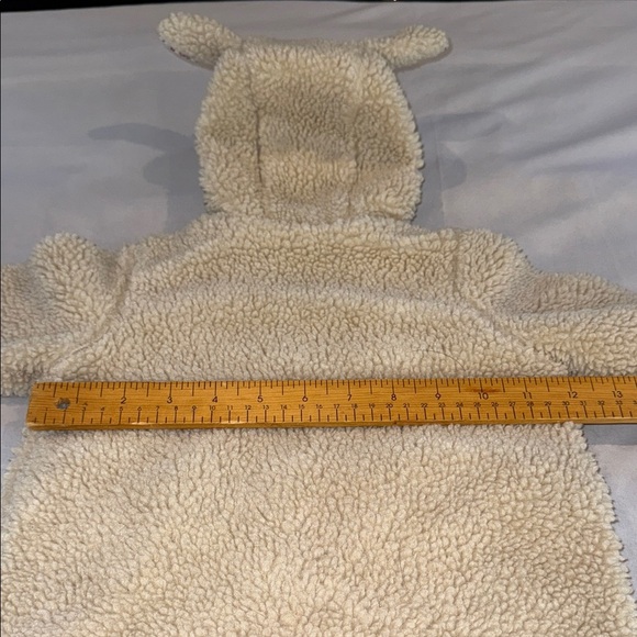 Baby GAP Sherpa Footless Bunting Cream Fleece Soft Cozy Kids Size 6-12 Months - Picture 7 of 8